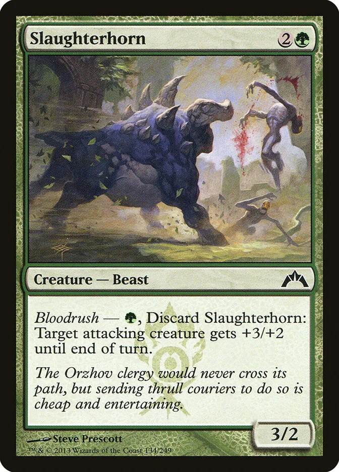 2013 Gatecrash Slaughterhorn common #134 unlisted card image