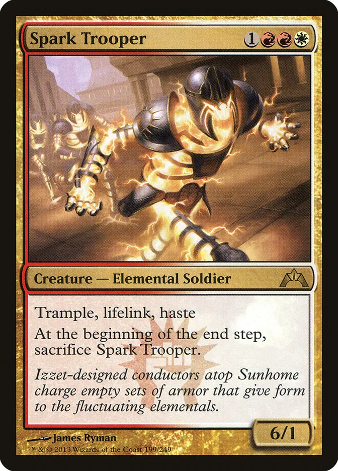 2013 Gatecrash Spark Trooper rare #199 unlisted card image