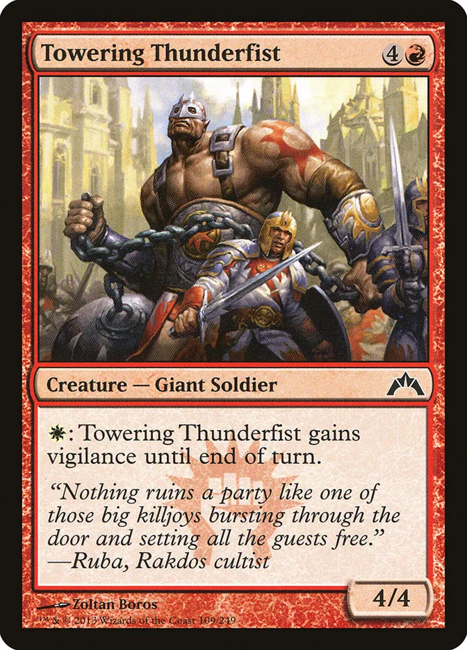 2013 Gatecrash Towering Thunderfist common #109 unlisted card image