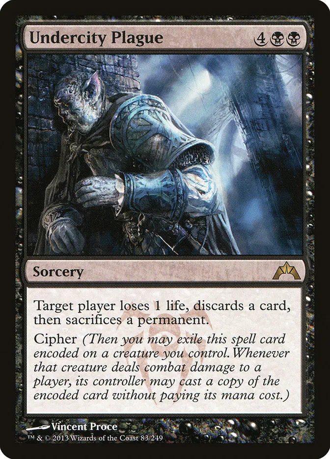 2013 Gatecrash Undercity Plague rare #83 unlisted card image