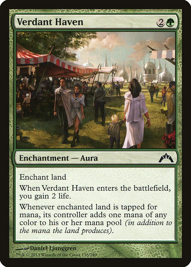 2013 Gatecrash Verdant Haven common #138 unlisted card image