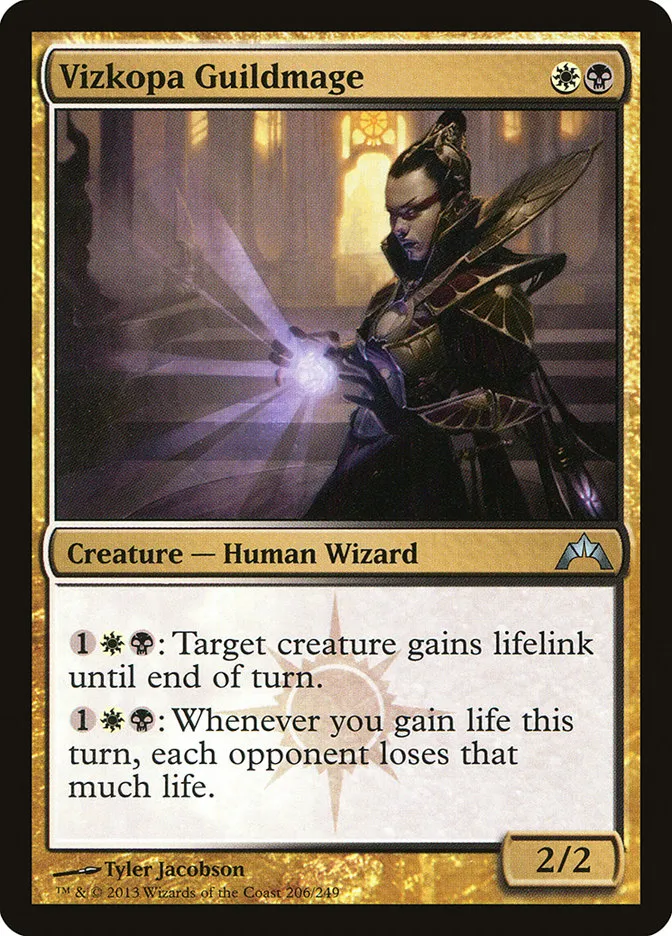 2013 Gatecrash Vizkopa Guildmage uncommon #206 unlisted card image