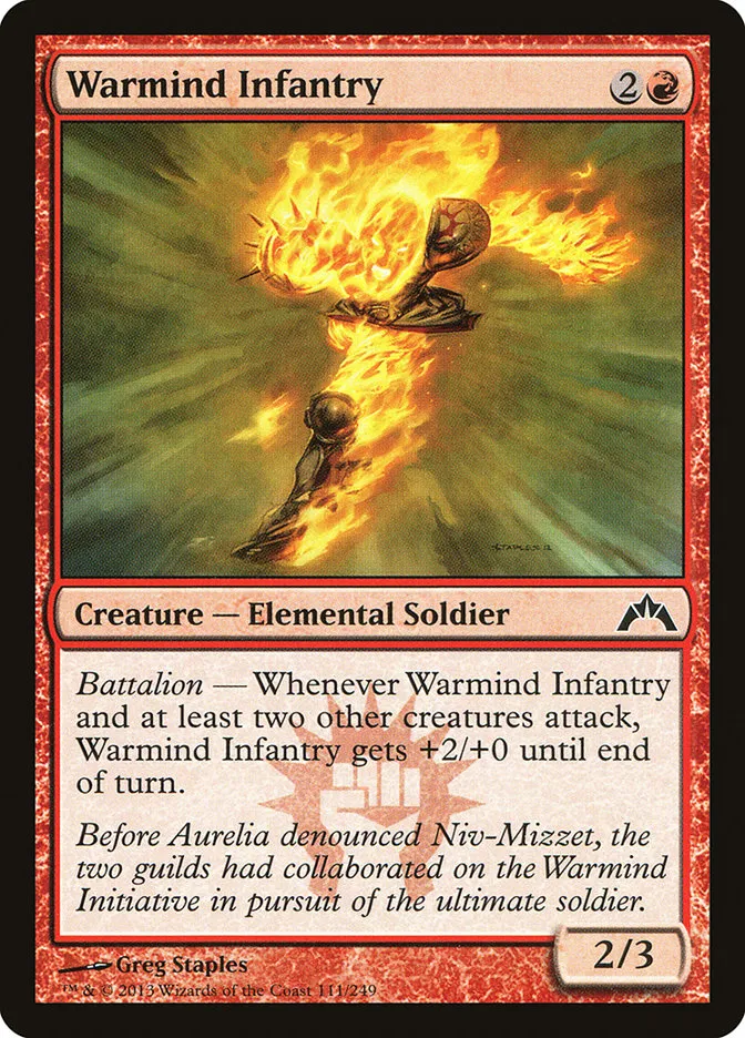 2013 Gatecrash Warmind Infantry common #111 unlisted card image