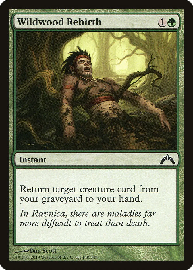 2013 Gatecrash Wildwood Rebirth common #140 unlisted card image