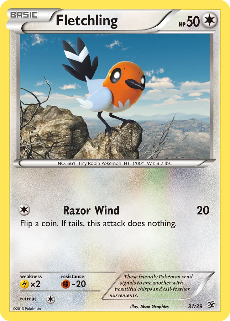 2013 Kalos Starter Set Fletchling Starter Set #31/39 Starter Set card image