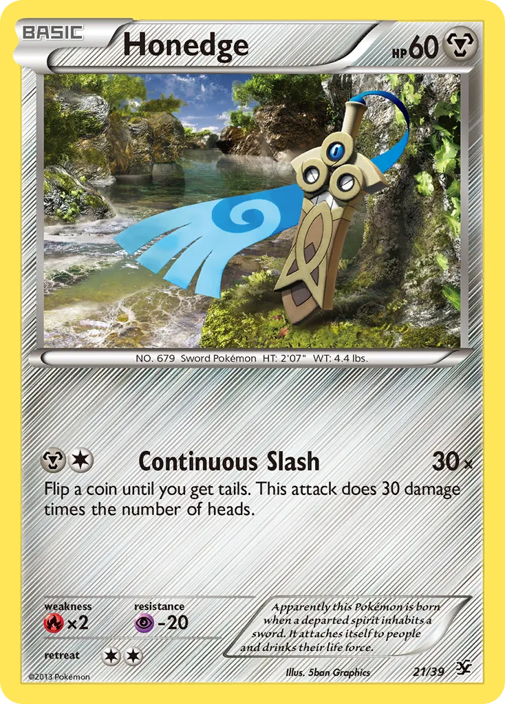2013 Kalos Starter Set Honedge #21/39 card image