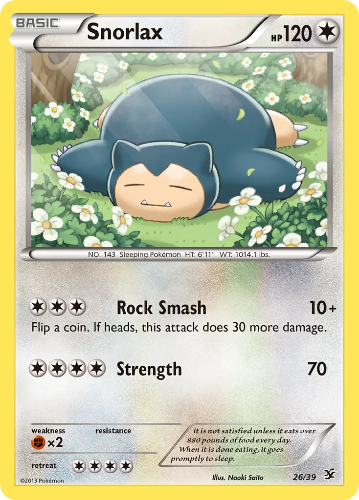 2013 Kalos Starter Set Snorlax Starter Set #26/39 Starter Set card image