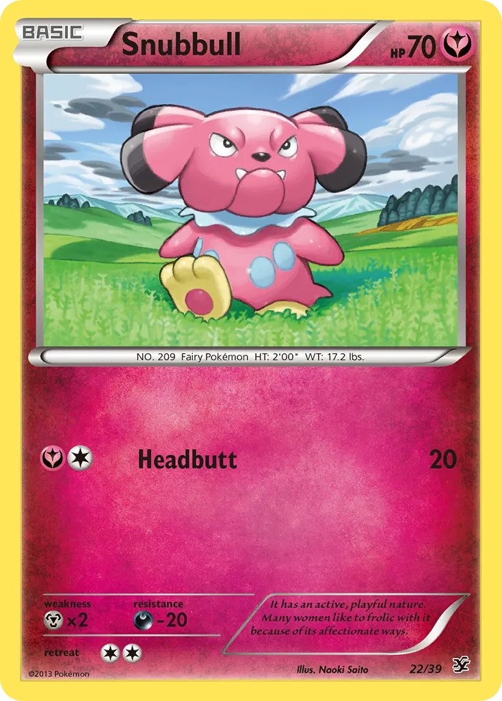 2013 Kalos Starter Set Snubbull #22/39 card image