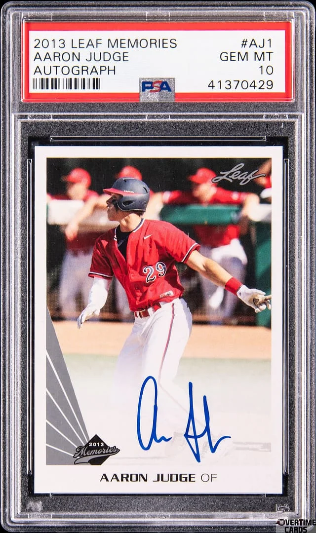 2013 Leaf Aaron Judge Memories Autograph #A-AJ1 card image