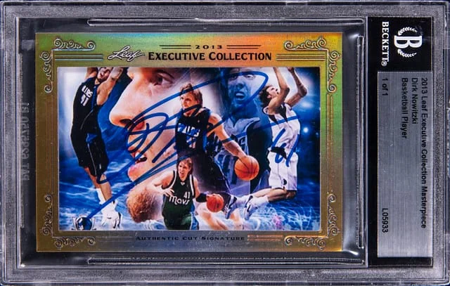 2013 Leaf Dirk Nowitzki Executive Collection Masterpiece #NNO card image