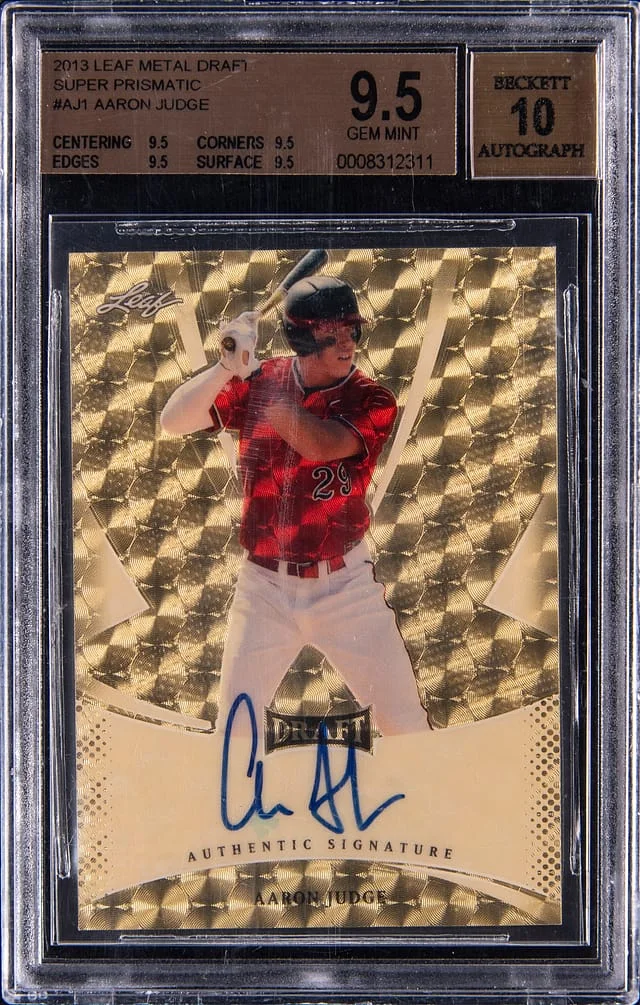 2013 Leaf Metal Aaron Judge Draft Super Prismatic #BA-AJ1 card image