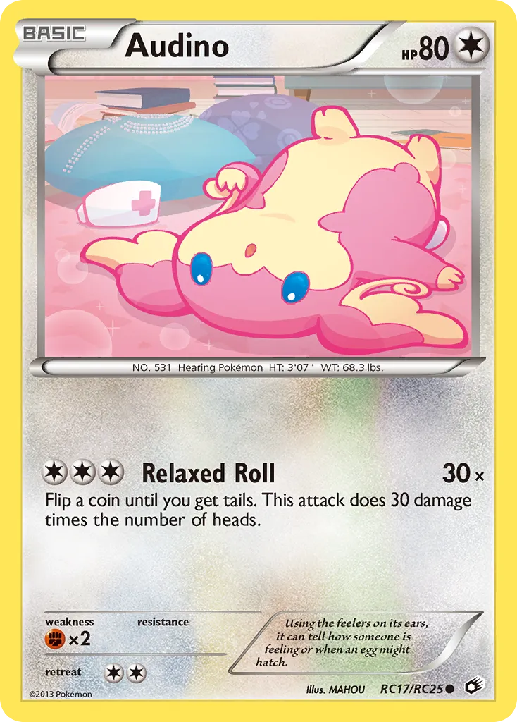 2013 Legendary Treasures Audino Common #RC17 Common card image