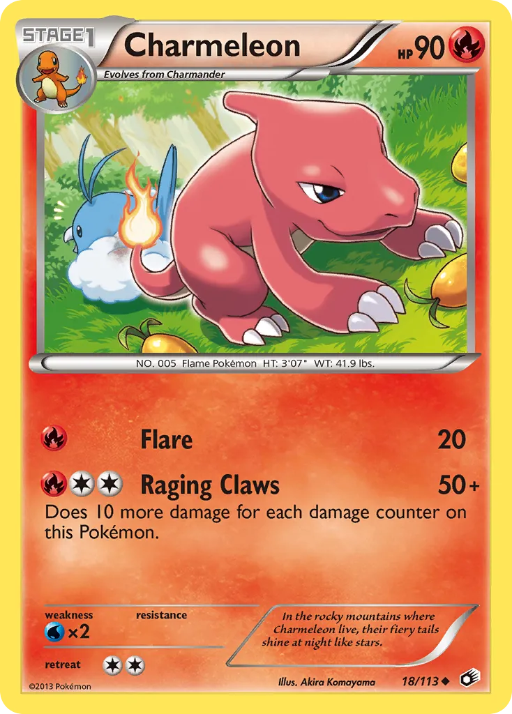 2013 Legendary Treasures Charmeleon #018/113 Uncommon card image