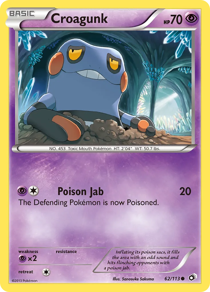 2013 Legendary Treasures Croagunk Common #062/113 Common card image