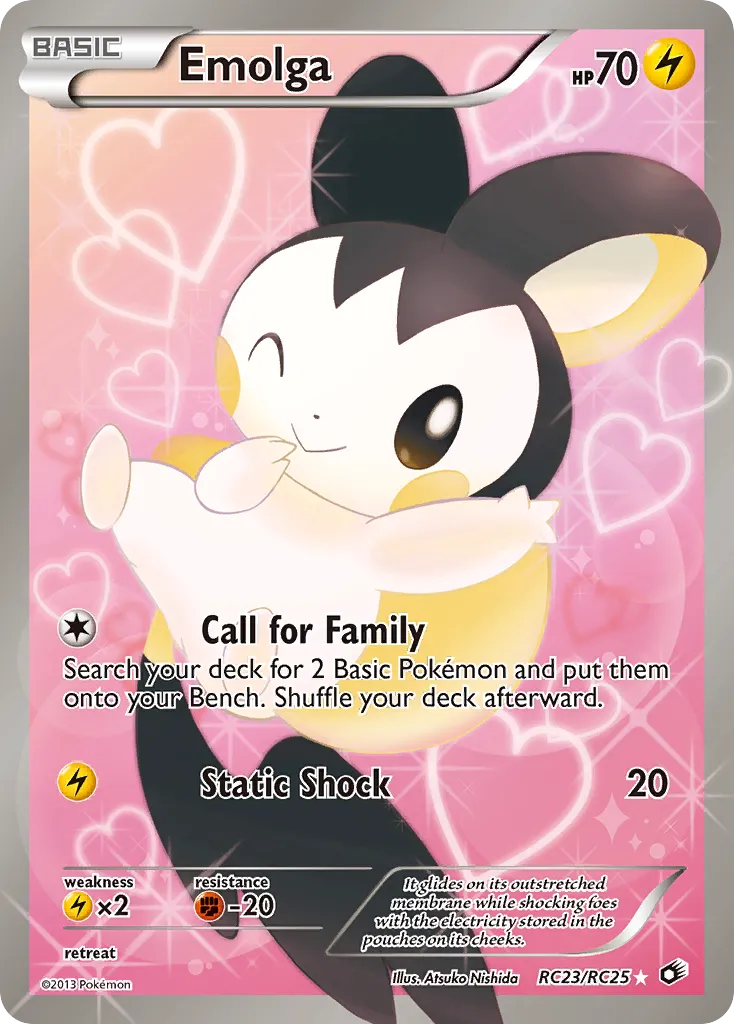 2013 Legendary Treasures Emolga #RC23 Rare Ultra card image
