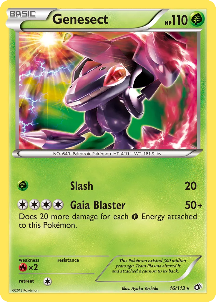 2013 Legendary Treasures Genesect #016/113 Rare Holo card image