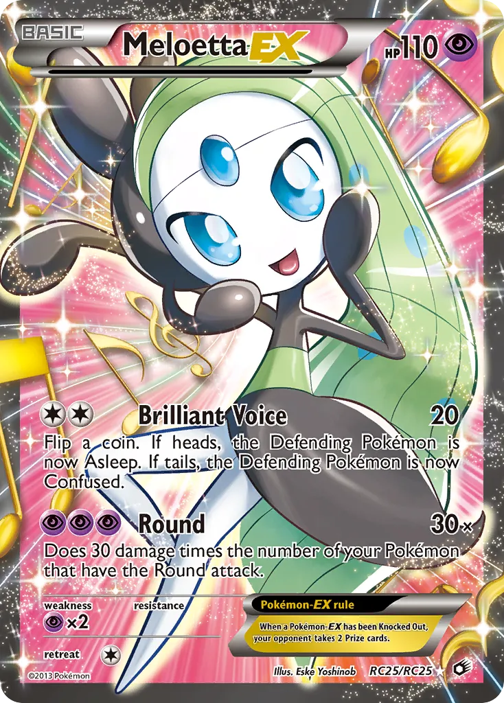 2013 Legendary Treasures Meloetta-EX #RC25 Rare Ultra card image
