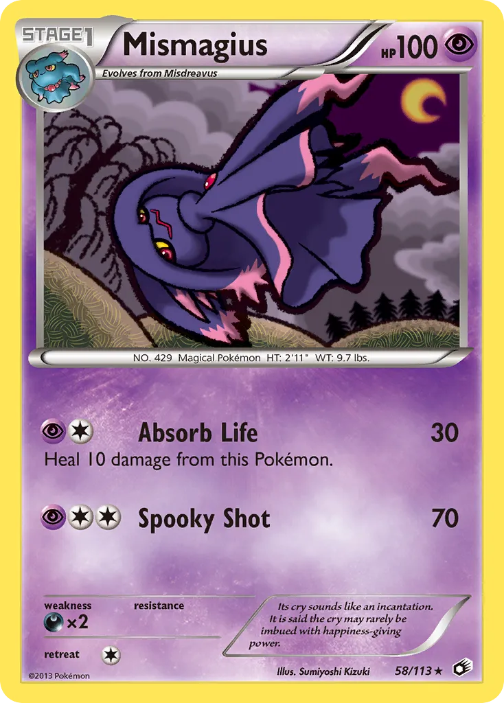 2013 Legendary Treasures Mismagius Rare #058/113 Rare card image