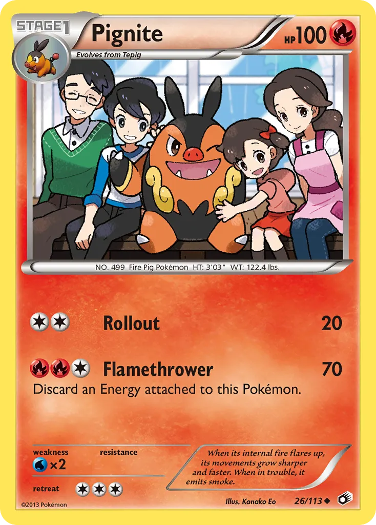 2013 Legendary Treasures Pignite #026/113 Uncommon card image