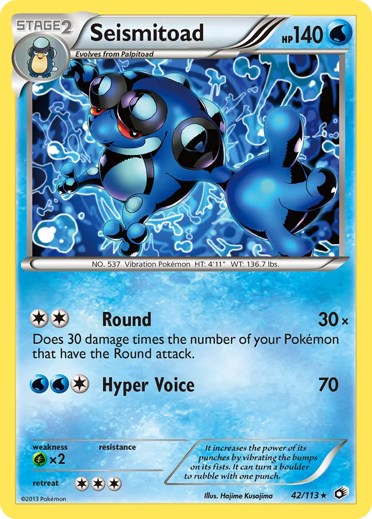 2013 Legendary Treasures Seismitoad Rare #042/113 Rare card image