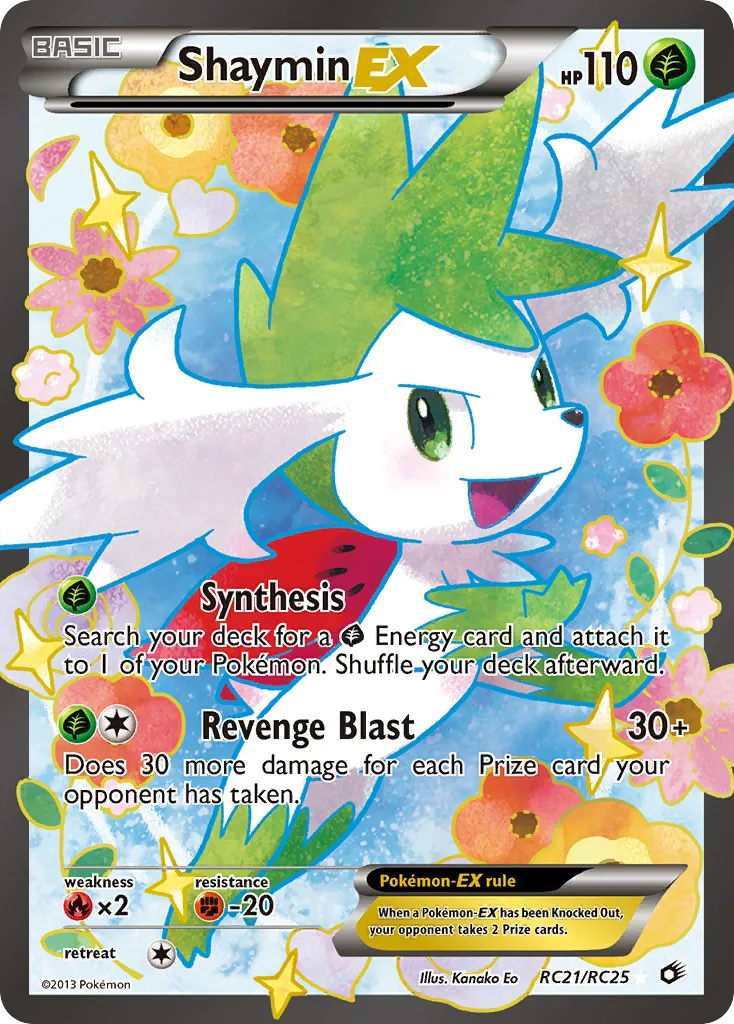 2013 Legendary Treasures Shaymin-EX #RC21 Rare Ultra card image