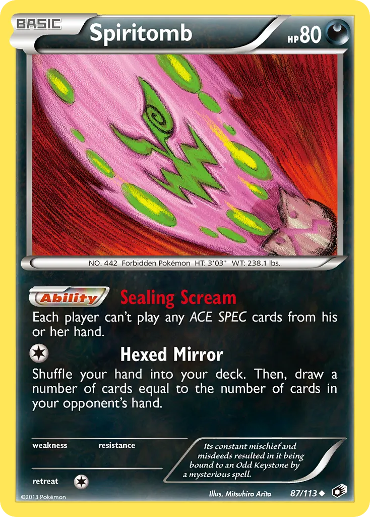 2013 Legendary Treasures Spiritomb #087/113 Uncommon card image