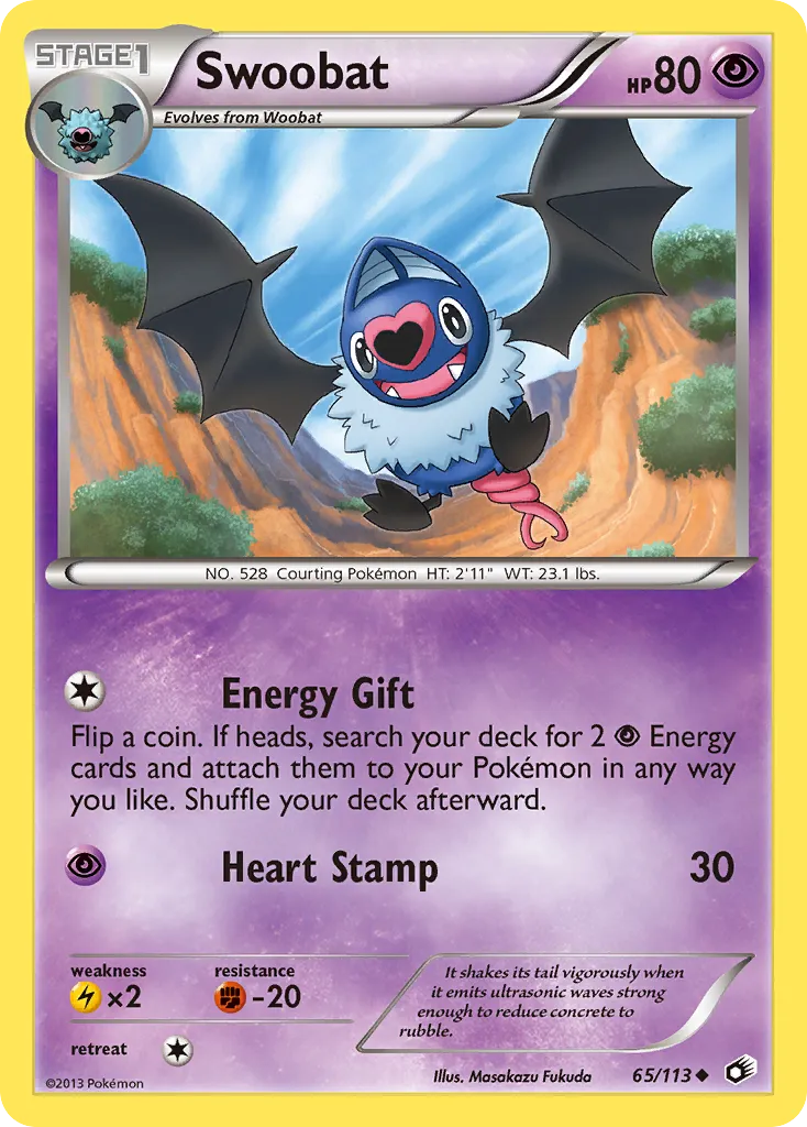 2013 Legendary Treasures Swoobat #065/113 Uncommon card image