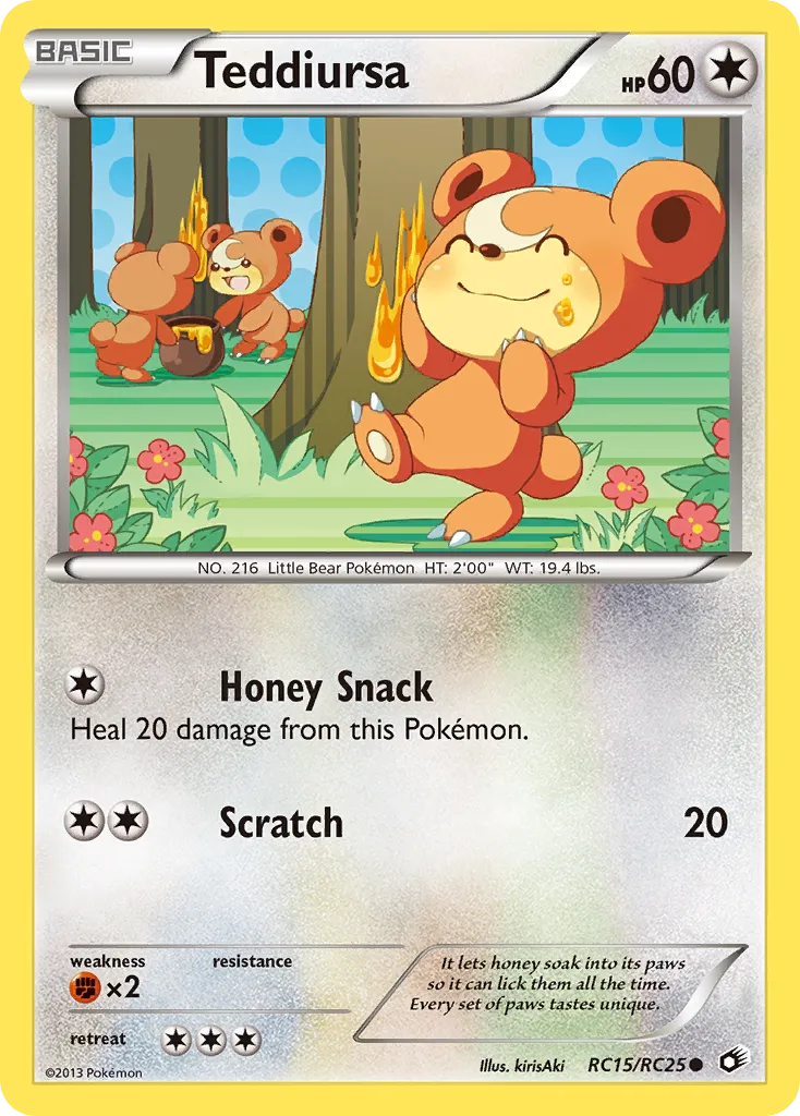 2013 Legendary Treasures Teddiursa Common #RC15 Common card image