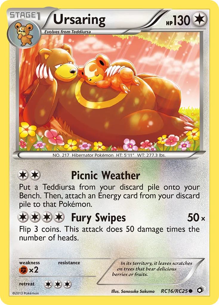 2013 Legendary Treasures Ursaring Common #RC16 Common card image