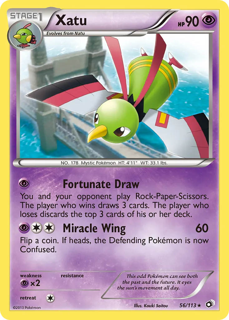 2013 Legendary Treasures Xatu Rare #056/113 Rare card image