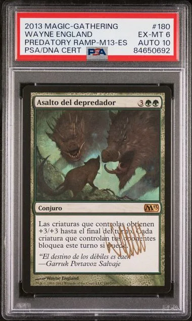 2013 Magic The Gathering M13 Core Set Spanish Predatory Rampage #180 card image