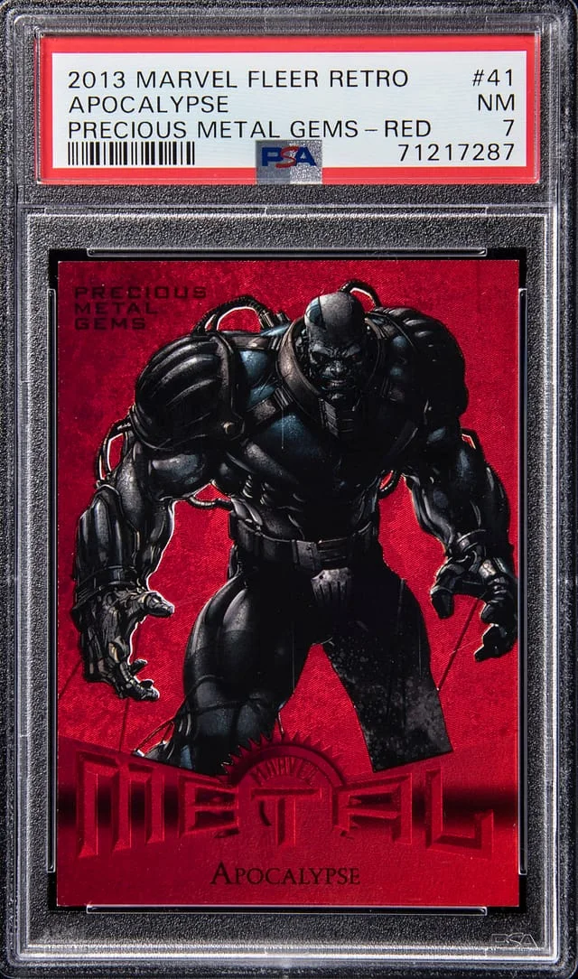 2013 Marvel Fleer Precious Metal Gems Red Apocalypse #41 card image