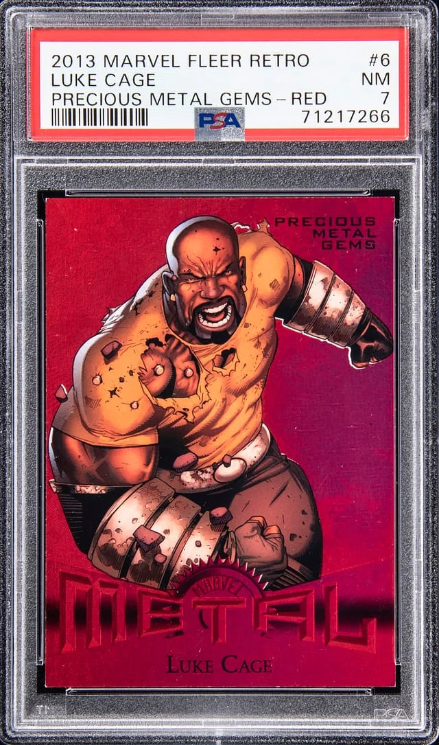 2013 Marvel Fleer Precious Metal Gems Red Luke Cage #6 card image