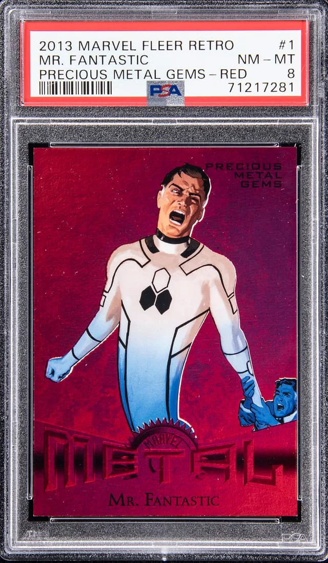2013 Marvel Fleer Precious Metal Gems Red Mr. Fantastic #1 card image
