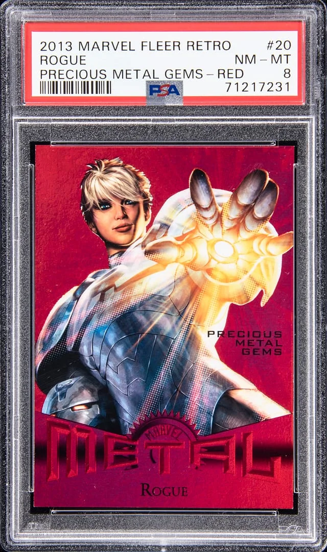 2013 Marvel Fleer Precious Metal Gems Red Rogue #20 card image