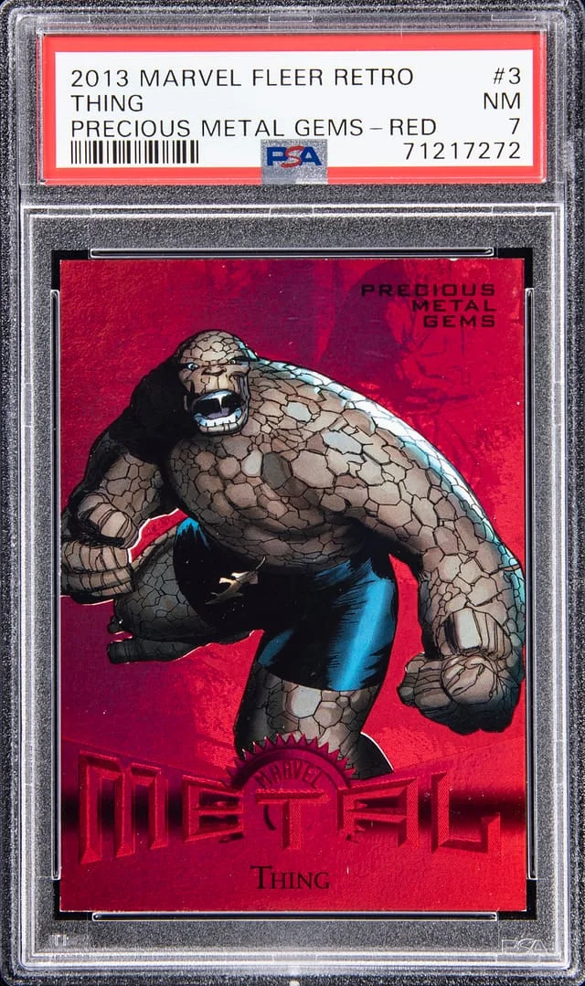 2013 Marvel Fleer Precious Metal Gems Red Thing #3 card image