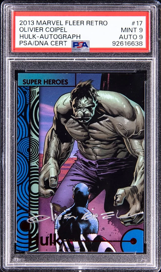 2013 Marvel Fleer Retro Hulk Autograph Olivier Coipel #17 card image