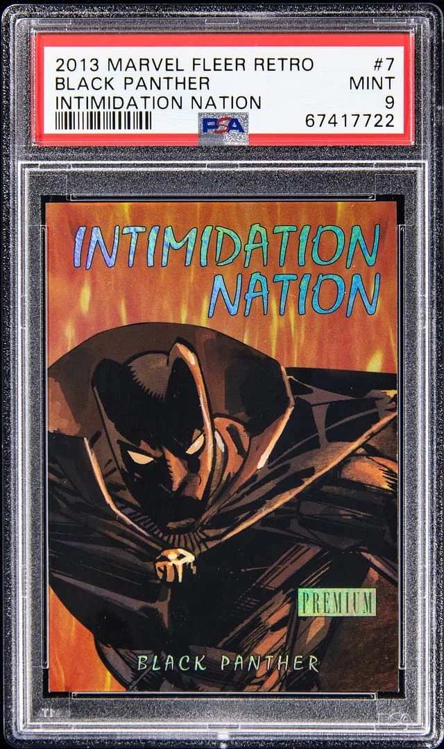 2013 Marvel Fleer Retro Intimidation Nation Black Panther #7 card image
