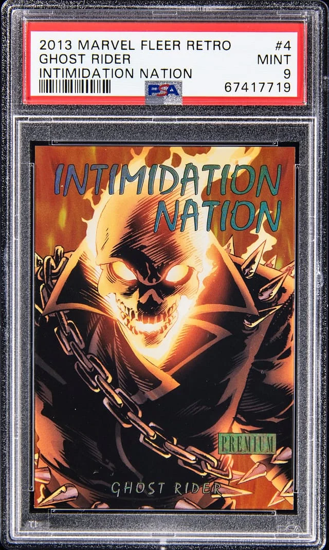 2013 Marvel Fleer Retro Intimidation Nation Ghost Rider #4 card image