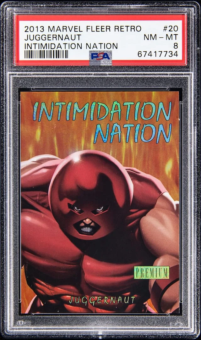 2013 Marvel Fleer Retro Intimidation Nation Juggernaut #20 card image