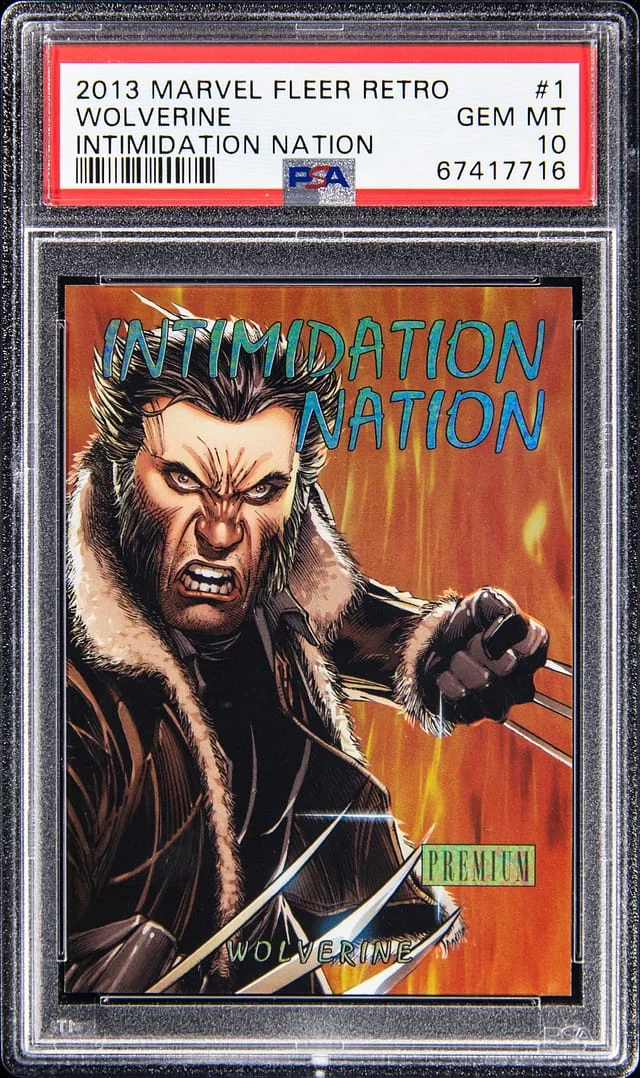 2013 Marvel Fleer Retro Intimidation Nation Wolverine #1 card image