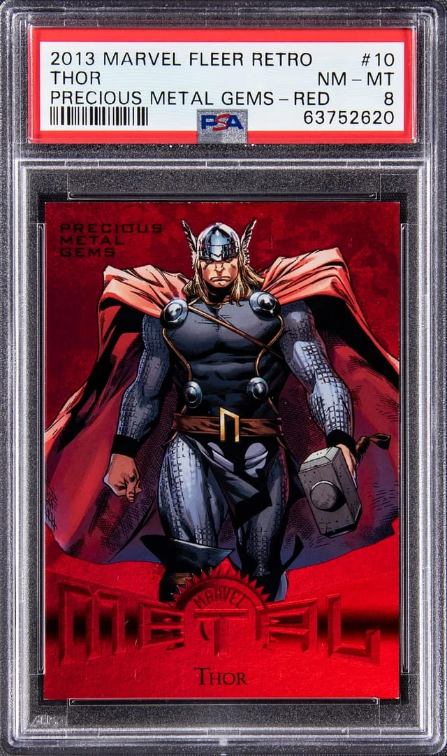 2013 Marvel Fleer Retro PMG Red Thor #10 card image