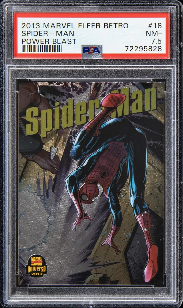 2013 Marvel Fleer Retro Power Blast Spider-Man #18 card image