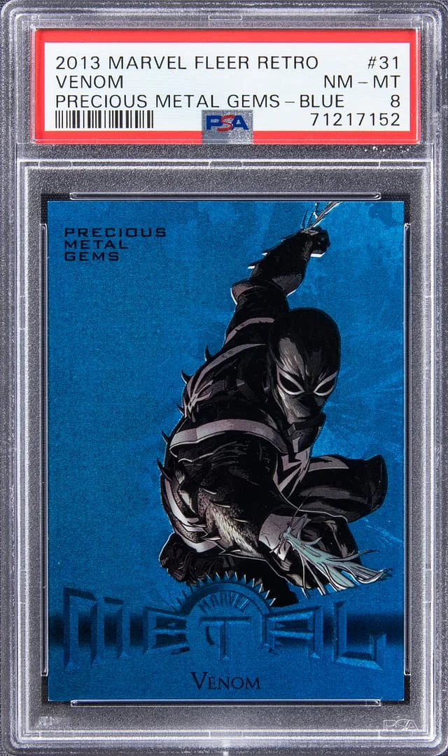 2013 Marvel Fleer Retro Precious Metal Gems (PMG) Blue Venom #31 card image