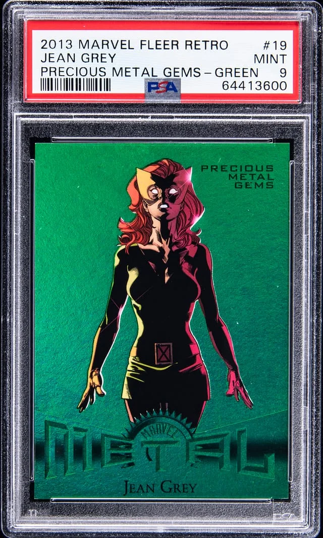 2013 Marvel Fleer Retro Precious Metal Gems (PMG) Green Jean Gray #19 card image