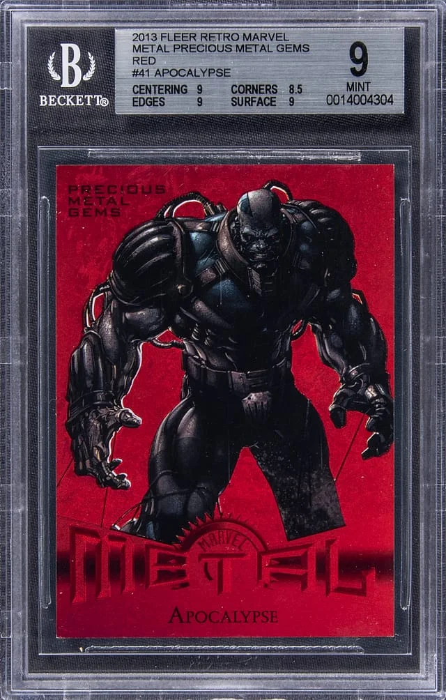 2013 Marvel Fleer Retro Precious Metal Gems (PMG) Red Apocalypse #41 card image