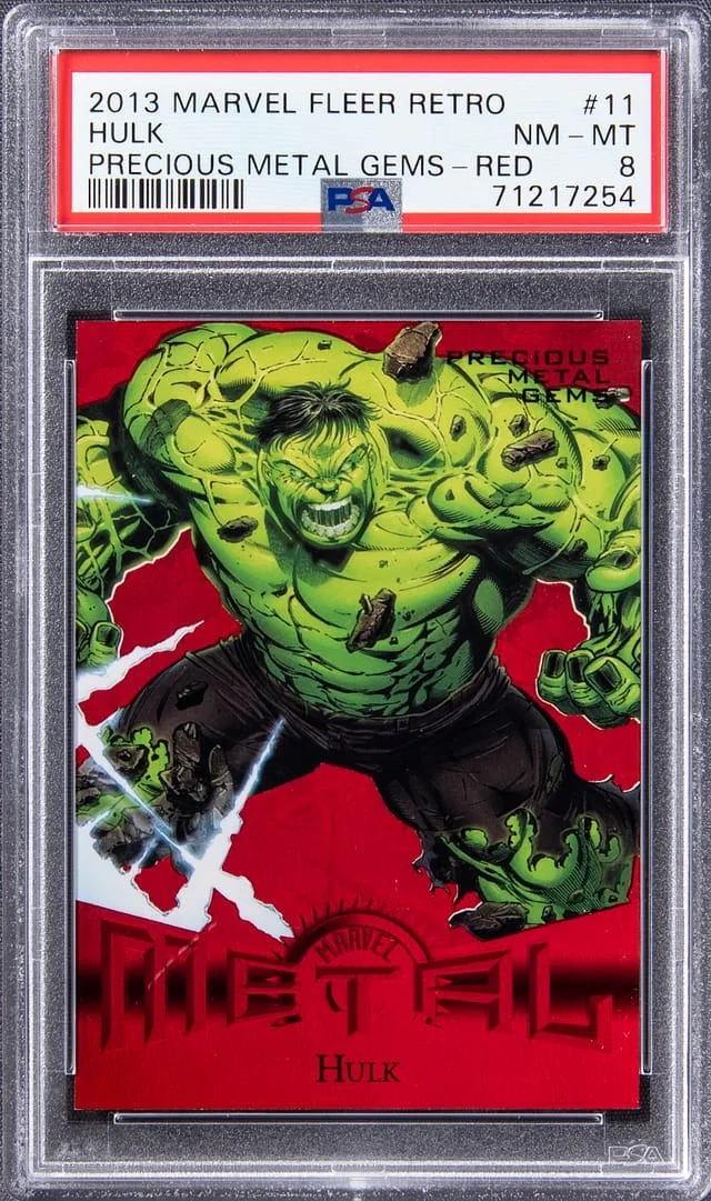 2013 Marvel Fleer Retro Precious Metal Gems (PMG) Red Hulk #11 card image