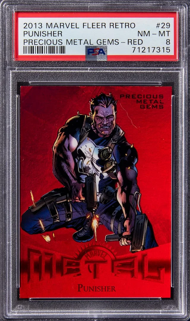 2013 Marvel Fleer Retro Precious Metal Gems (PMG) Red Punisher #29 card image