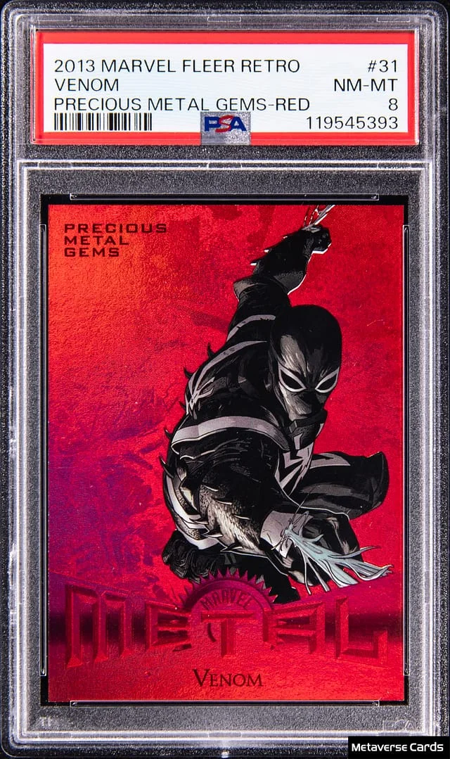 2013 Marvel Fleer Retro Precious Metal Gems (PMG) Red Venom #31 card image