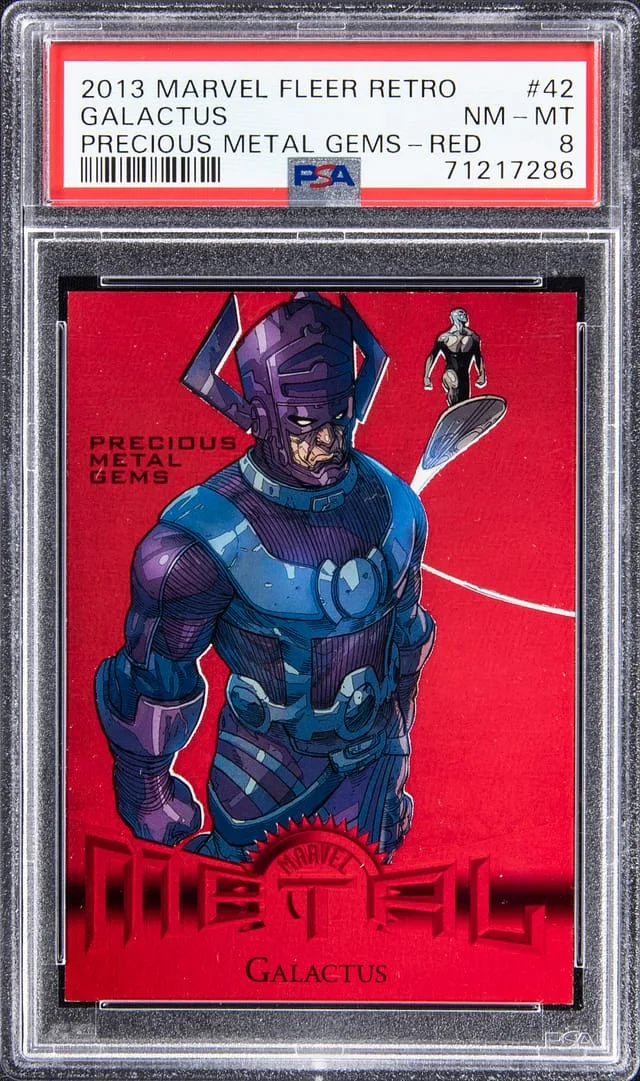 2013 Marvel Fleer Retro Precious Metal Gems Red Galactus #42 card image